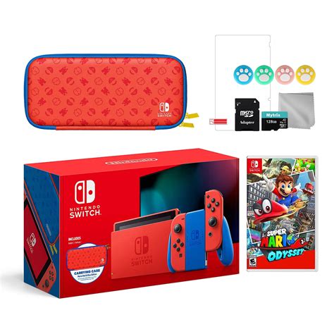 Nintendo Switch Super Mario Kart Deluxe Bundle: Red And Blue Joy-Con ...