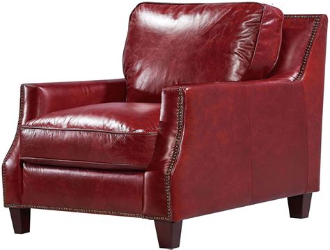 Georgetowne Oakridge Red Leather Chair from Luxe Leather | Coleman Furniture