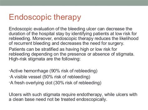 Treatment for bleeding duodenal ulcer