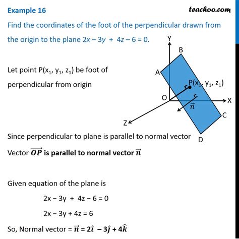 Question 6 - Find coordinates of foot of perpendicular from