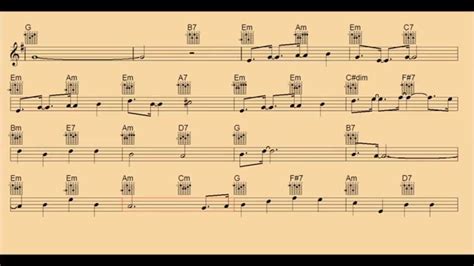 Georgia on My Mind - Guitar Piano Chords/backing track/lead sheet - YouTube