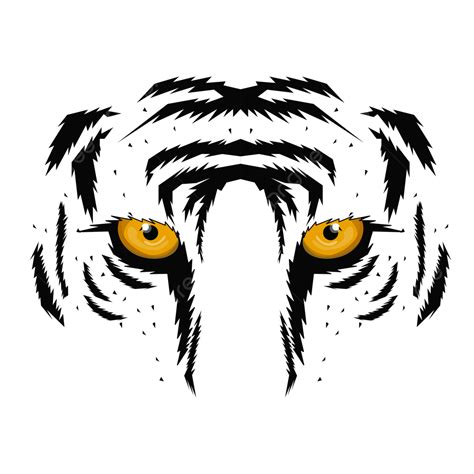 Tiger Eyes Vector Black For Print, Eyes, Tiger, T Shirts PNG and Vector with Transparent ...