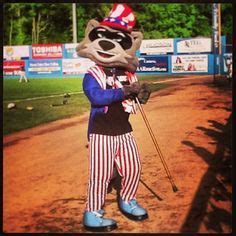 Rascal the Raccoon, Hudson Valley Renegades mascot; Class A-Short Season, New York-Penn League ...