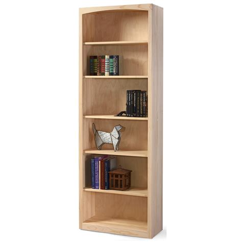 Archbold Furniture Pine Bookcases Solid Pine Bookcase with 5 Open ...