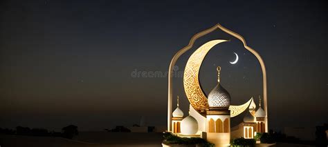 Islamic Masjid Mosque Banner for Ramadan Eid Mubarak Copy Space Ramzaan ...