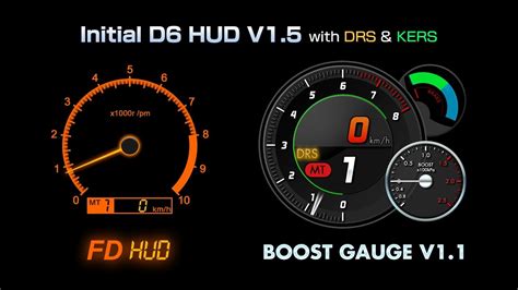 【Assetto Corsa Apps】Initial D6 HUD V1.5 / Boost Gauge V1.1 / FD HUD ...