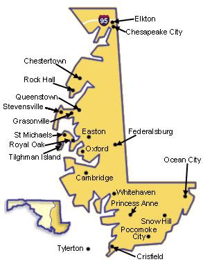 Map of Maryland's Eastern Shore (GoNOMAD, 2017). | Download Scientific Diagram