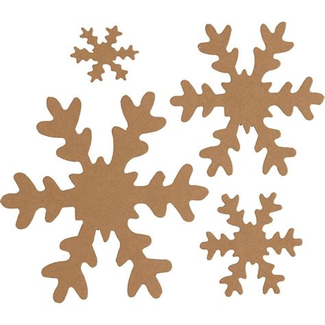 Snowflake, 3+5+8+10 cm, 350 g, Natural, 16 pc | 49896