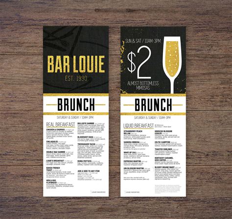 Bar Louie Menu Refresh 2018 - Candice Brooke Graphic Designer