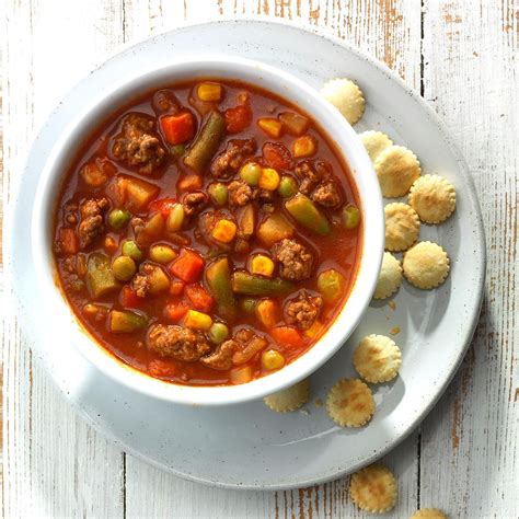 Slow-Cooked Beef Vegetable Soup | Taste of Home