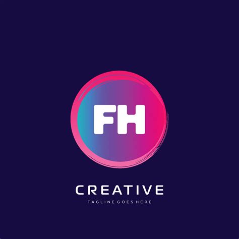 FH initial logo With Colorful template vector. 21494917 Vector Art at Vecteezy