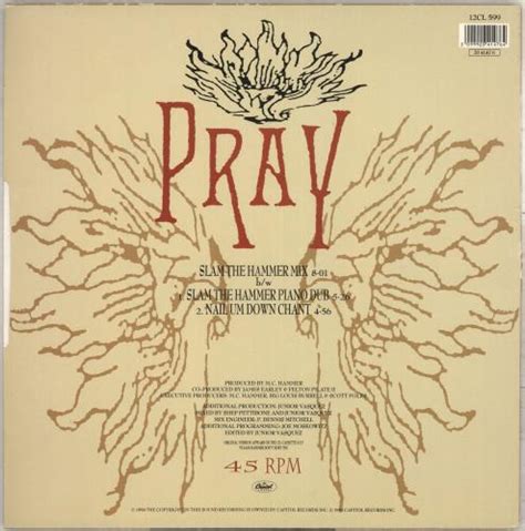 MC Hammer Pray UK 12" vinyl single (12 inch record / Maxi-single) (712336)