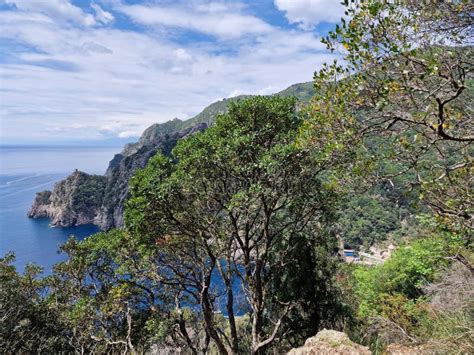 Hiking Portofino San Fruttuoso Trail by the Sea Landscape Stock Photo ...