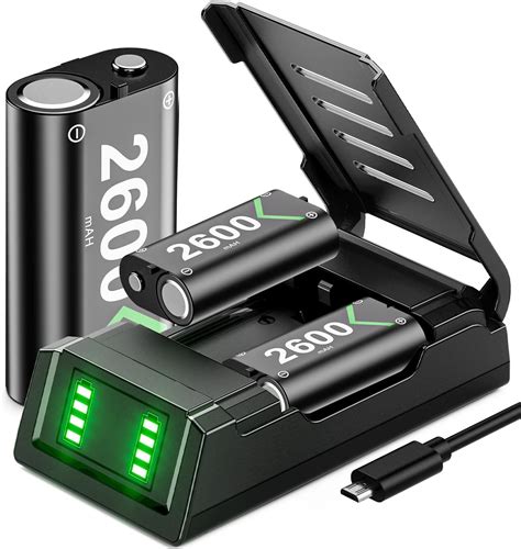 VOYEE Charger for Xbox Controller Battery Pack, 3x2600mAh High Capacity Xbox Rechargeable ...