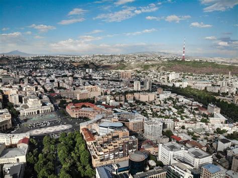 Aerial View of the Yerevan City, Capital of Armenia Stock Image - Image ...