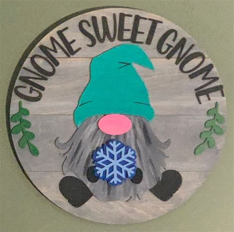 Gnome Sweet Gnome Interchangeable Sign | Etsy