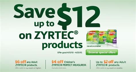 Save $6.00/1 On Zyrtec - FTM