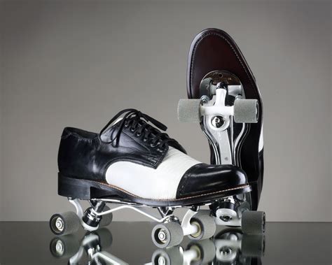 Black & White "Sliders" - These skates were custom built from a vintage Chicago plate with 45 ...