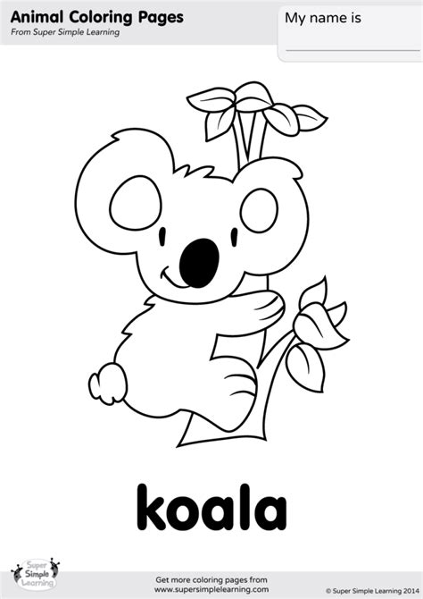 Printable Koala Coloring Pages