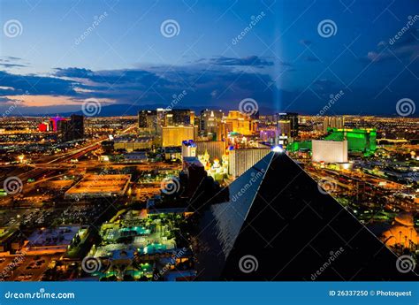 Aerial View of Las Vegas at Night. Editorial Image - Image of ...