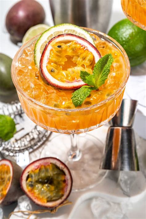 Passion Fruit Martini Cocktail Stock Photo - Image of cocktail ...