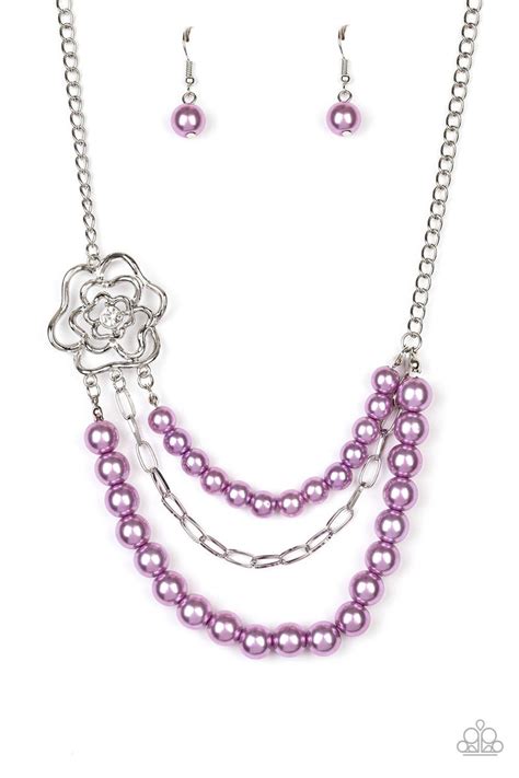 Paparazzi Necklace ~ Fabulously Floral - Purple – Paparazzi Jewelry | Online Store ...