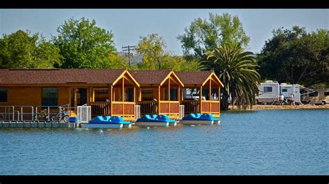 Tour FLOATING CABINS at Santee Lakes! - YouTube