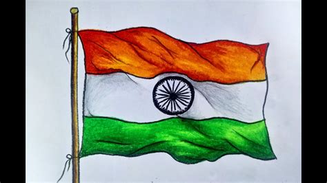 How to draw national flag of india step by step for Beginners | Indian flag drawing | Drawing ...
