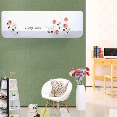 Indoor Air Conditioner Cover 1.5p Wall Mounted Decorative Hood Embroidered Pastoral 80x20 ...