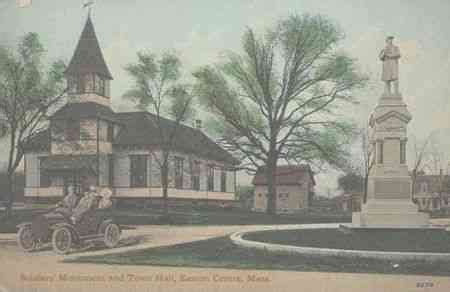 Easton, Massachusetts, USA - Soldiers' Monument and Town Hall, Easton ...