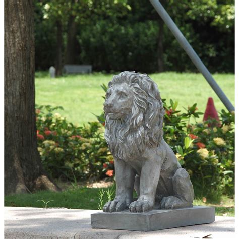 Hi-Line Gift Ltd. Sitting Lion Garden Statue - Walmart.com