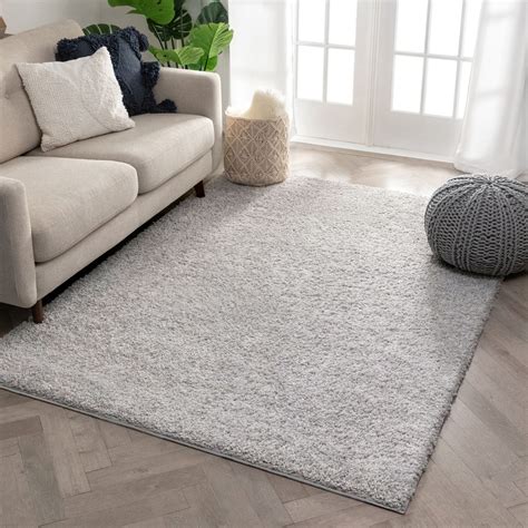 Well Woven Solid Color Light Grey Soft Shag Area Rug 9x13 (9'3" x 12'6") - Walmart.com - Walmart.com