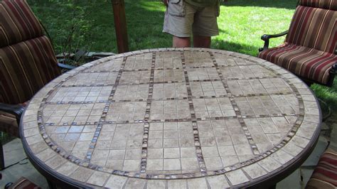 Pin by Robin Donohoe on My projects | Round patio table, Patio table redo, Patio table