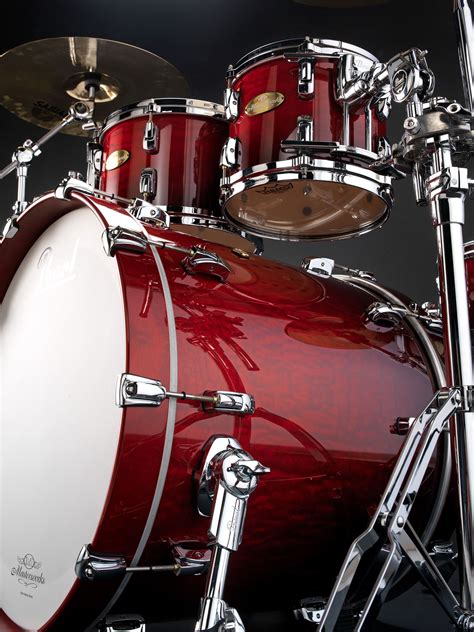 Build Your Dream kit in the Pearl Drum kit Builder. Pearl Masterworks red drums. | Pearl drums ...