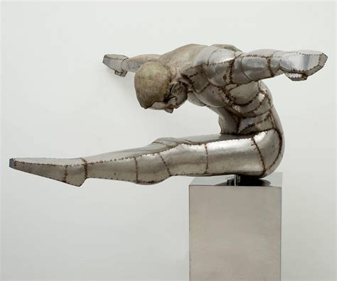 Monumental Welded Sheet Metal Sculpture "The Diver", France, 20th ...