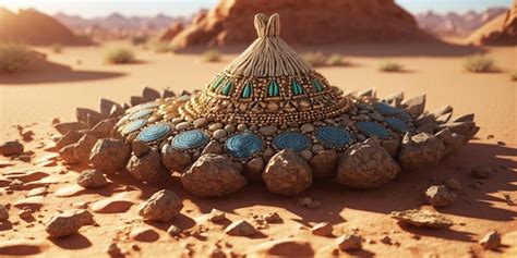 Premium AI Image | peyote ceremony in the middle of the desert