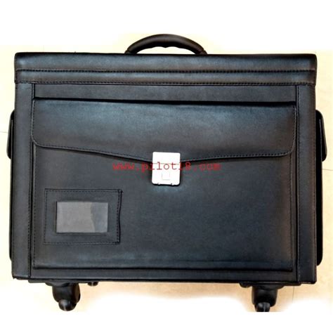 Pilot18 Flight bag for pilots high quality PU leather with locks and trolley – Pilot 18.com-Fly ...