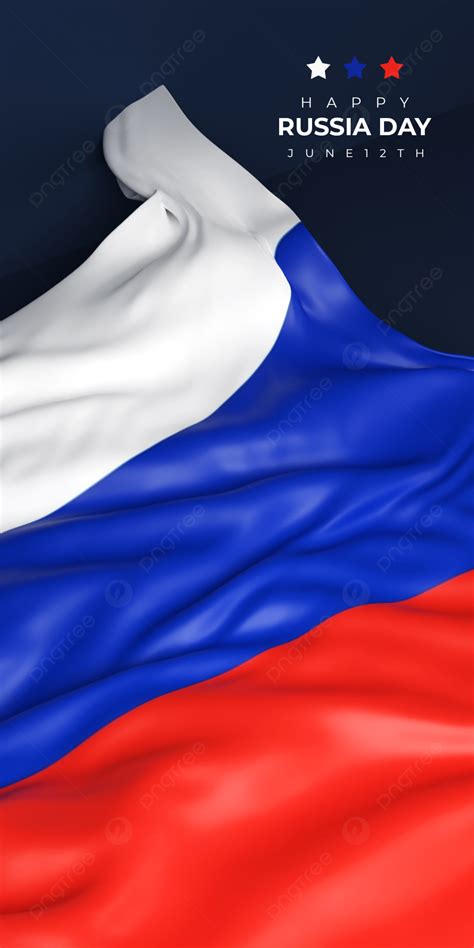 Happy Russia Day Background Wallpaper With Corner Left Full Of Flag ...