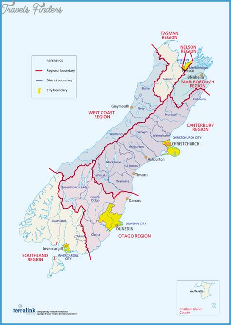 Dunedin New Zealand Map - TravelsFinders.Com