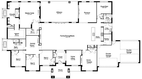 Floor Plan Friday: 5 bedroom acreage home | 5 bedroom house plans, New ...