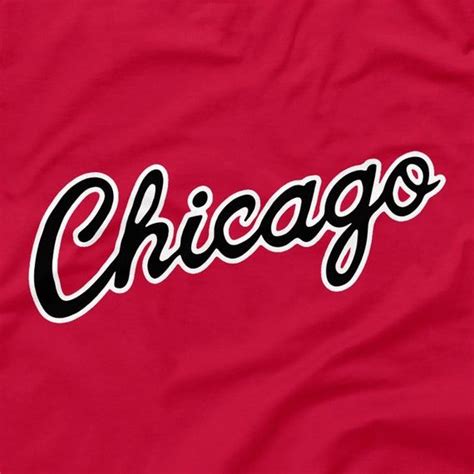 Chicago Bulls Shirt Script Logo Red Size S M L XL 2XL 3XL 4XL 5XL Black ...