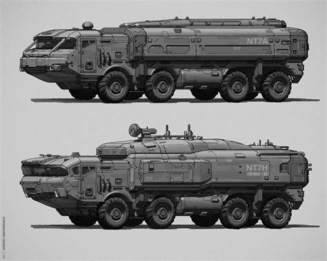 ArtStation - SRBM system, Andrei Abramenko | Véhicules militaires, Véhicules futuristes, Véhicules