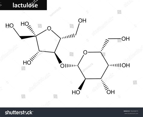 Molecular Structure Lactulose Nonabsorbable Sugar Used Stock Illustration 706458073 | Shutterstock