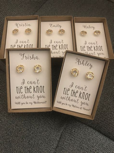Personalized Bridesmaid Proposal I Can't Tie the Knot - Etsy | Asking bridesmaids, Gifts for ...