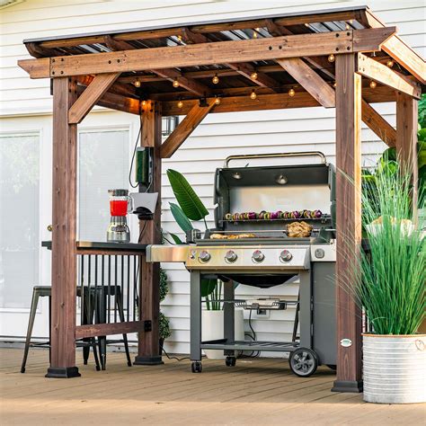 Backyard Discovery 8' x 6' Saxony Cedar Grill Gazebo - Sam's Club ...