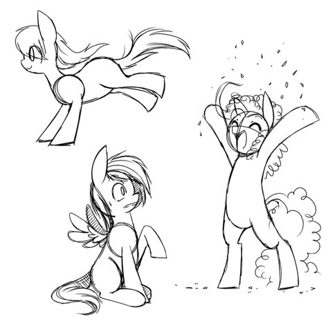 Pony Anatomy Sketches #2 by pekou on DeviantArt