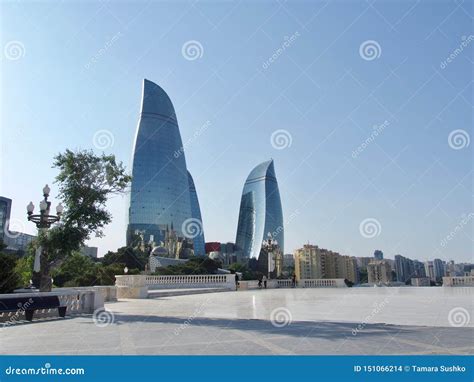 Flame Towers,Baku, Modern Building, Architecture in Azerbaijian Stock ...