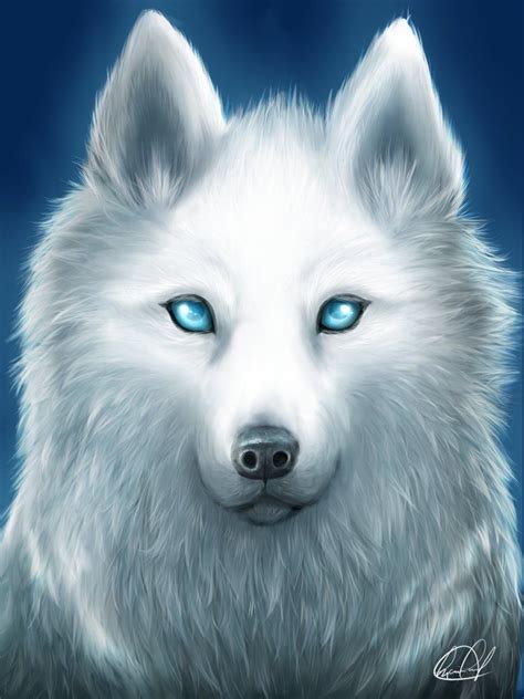 I think my spirit guardian looks like a white wolf, so i painted it for ...