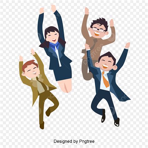 Happy People Jumping Vector Hd PNG Images, Happy People Jumping Vector, Jumping Clipart, People ...