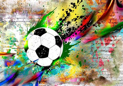 FOOTBALL KIDS Photo Wallpaper Wall Mural Non-Woven/Self-Adhesive i-A ...